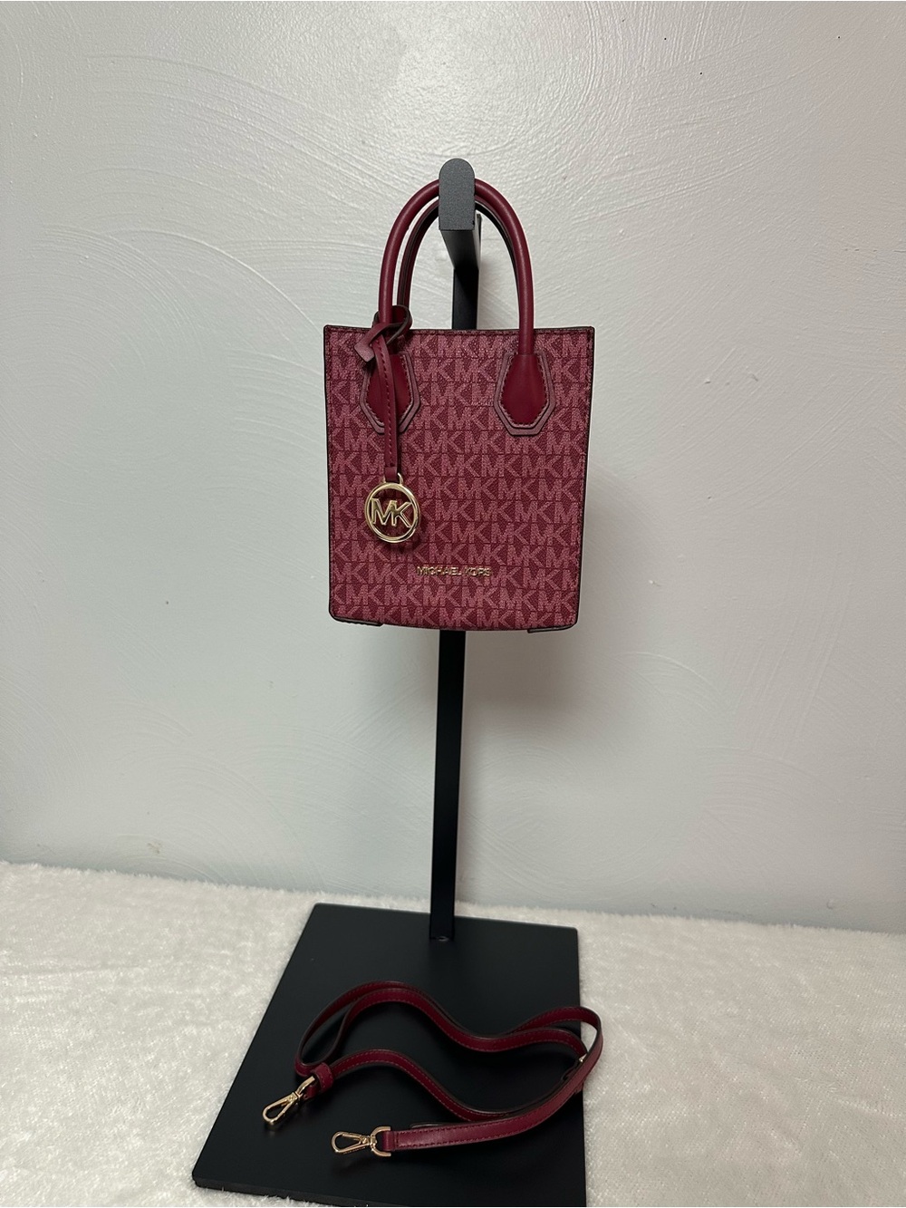 Michael Kors Wine Signature Mini Tote with Gold Accent